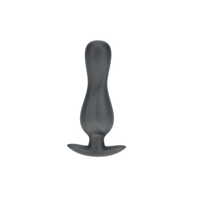 OUCH! Curvy Anal Plug - Gun Metal - Gun Metal Grey 11.7 cm Butt Plug Shots Toys