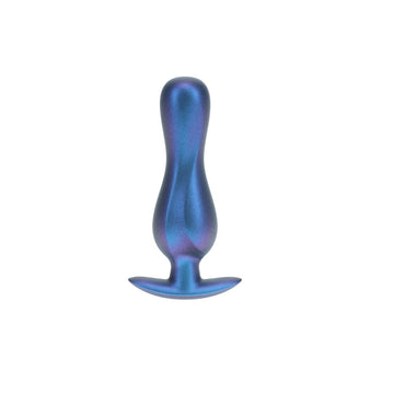 OUCH! Curvy Anal Plug - Metallic Blue - Metallic Blue 11.7 cm Butt Plug Shots Toys