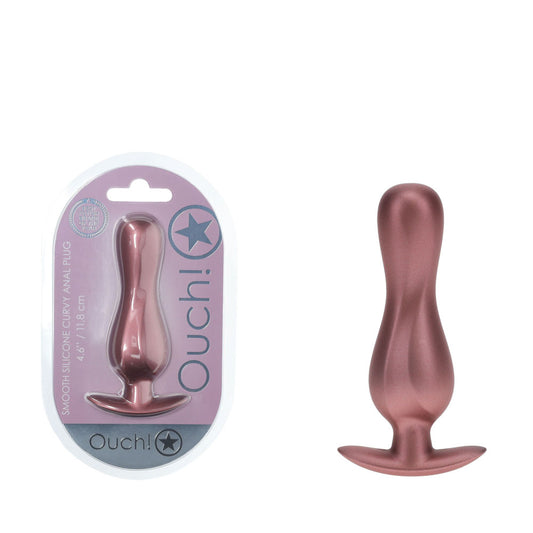 OUCH! Curvy Anal Plug - Rose Gold - Rose Gold 11.7 cm Butt Plug Rose Gold - Club X