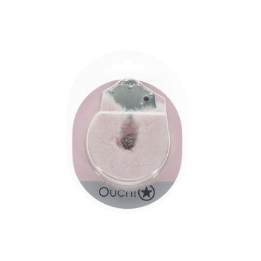 OUCH! Heavy-Duty Fluffy Cuffs - Powder Pink - Powder Pink Fluffy Restraints Shots Toys