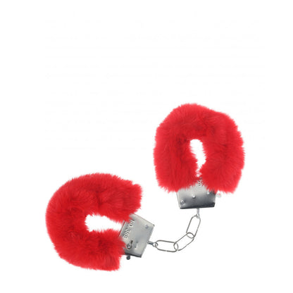 OUCH! Classic Fluffy Cuffs - Red - Red Fluffy Restraints Shots Toys