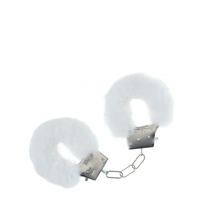 OUCH! Classic Fluffy Cuffs - White - White Fluffy Restraints Shots Toys