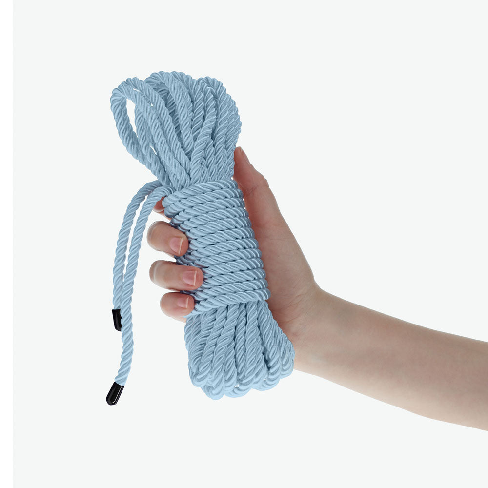 OUCH! Bondage Rope - 10 M - Powder Blue - Powder Blue Nylon Bondage Rope - 10 metre Length Shots Toys