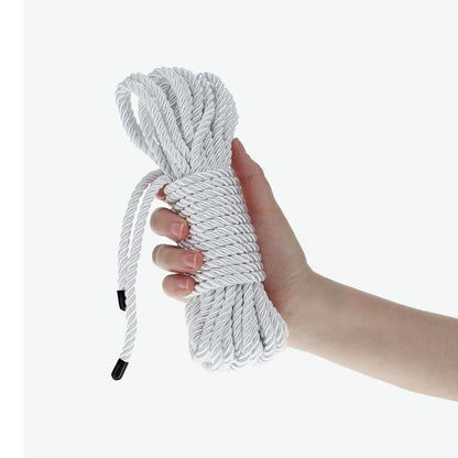 OUCH! Bondage Rope - 10 M - Silver - Silver Nylon Bondage Rope - 10 metre Length Shots Toys
