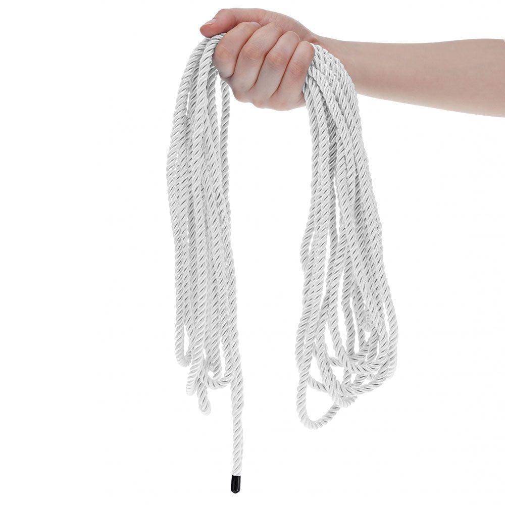 OUCH! Bondage Rope - 10 M - Silver - Silver Nylon Bondage Rope - 10 metre Length Shots Toys