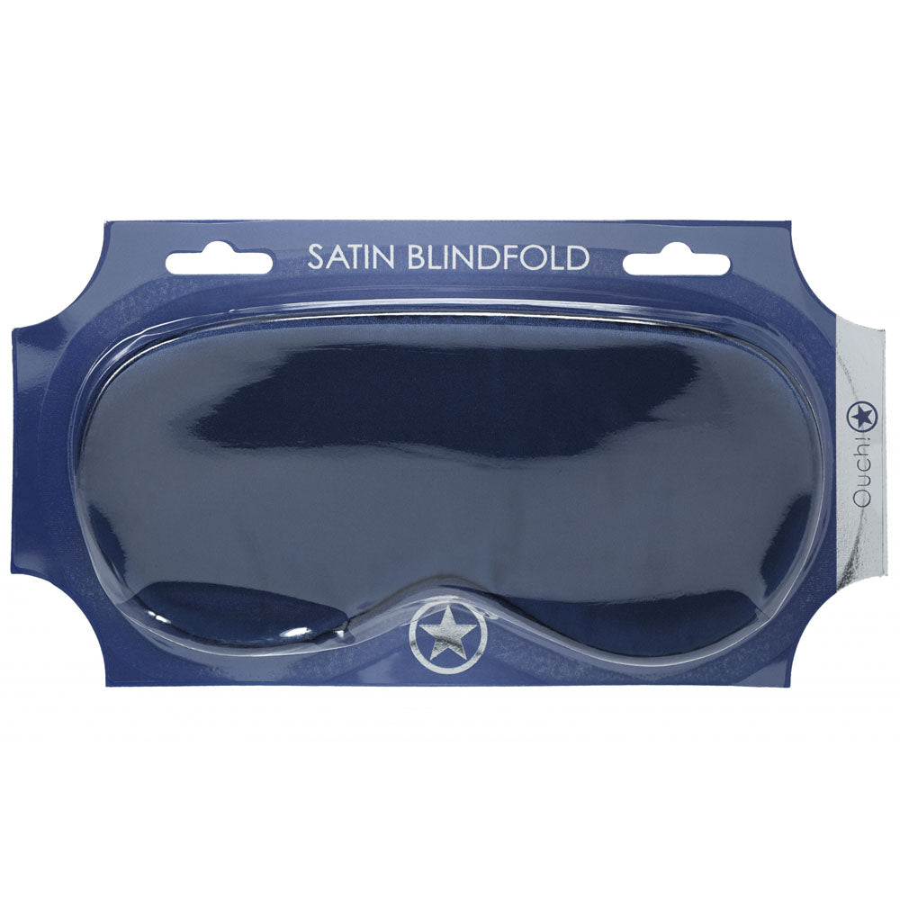 OUCH! Satin Mask - Navy - Navy Blue Eye Mask Shots Toys