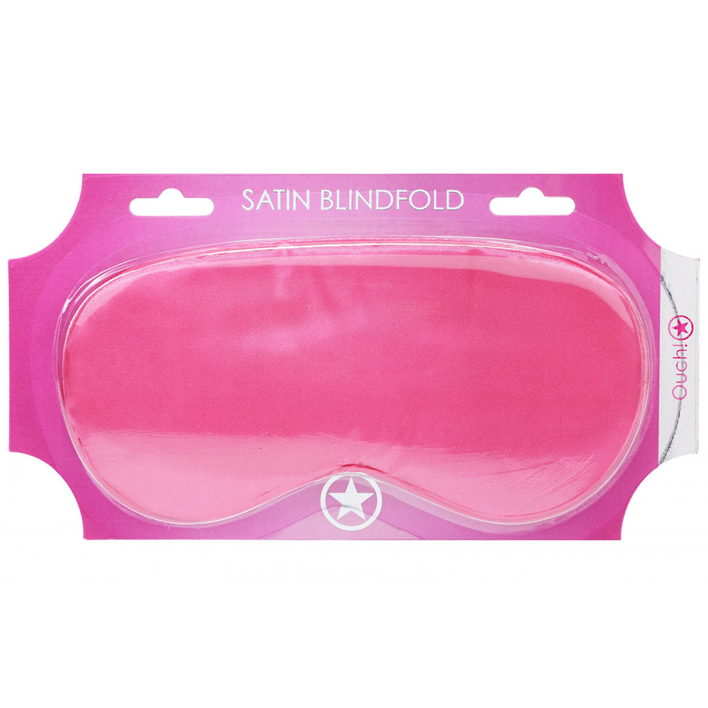 OUCH! Satin Mask - Pink - Pink Eye Mask Shots Toys