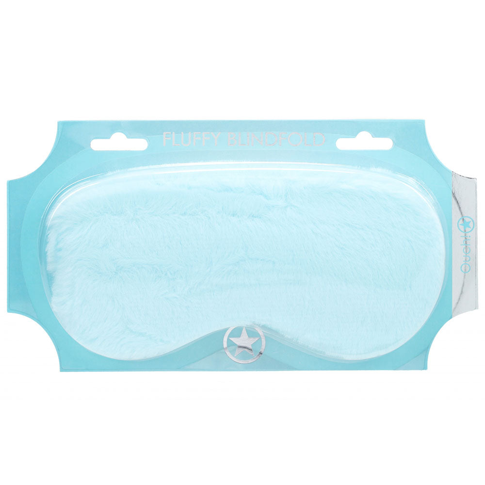 OUCH! Fluffy Mask - Powder Blue - Powder Blue Fluffy Eye Mask Shots Toys