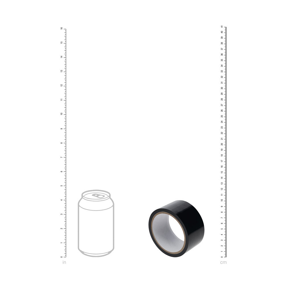 OUCH! PVC Non-Stick Tape - Black - Black Bondage Tape - 20 metre Length Shots Toys