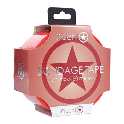 OUCH! PVC Non-Stick Tape - Red - Red Bondage Tape - 20 metre Length Shots Toys