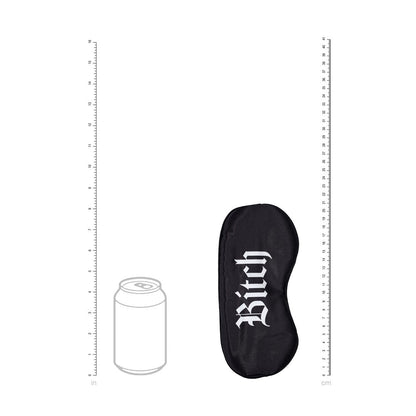 OUCH! Satin Mask - Bitch - Black Printed Eye Mask Shots Toys
