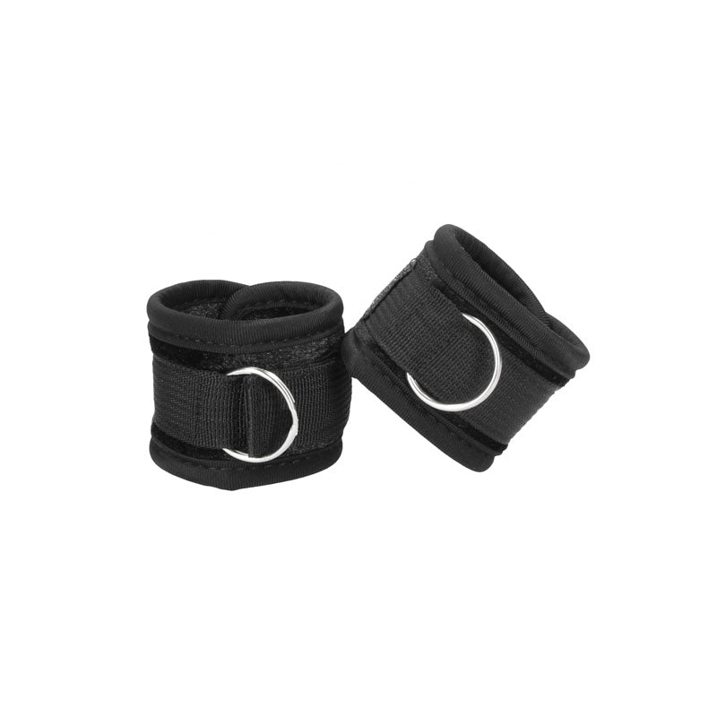 OUCH! Velvet & Velcro Adjustable Handcuffs - Black Restraints Shots Toys