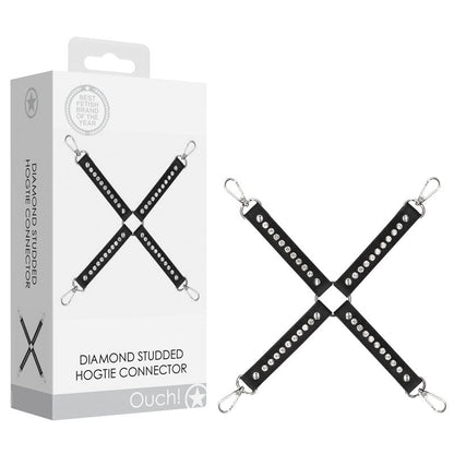OUCH! Diamond Studded Hogtie - Black Restraint Shots Toys