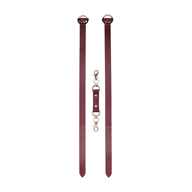 OUCH! Halo - Thigh Cuffs - Burgundy Leg Restraints Shots Toys