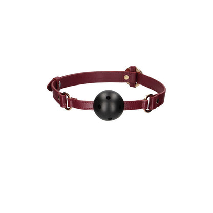 OUCH! Halo - Breathable Ball Gag - Burgundy Mouth Restraint Shots Toys