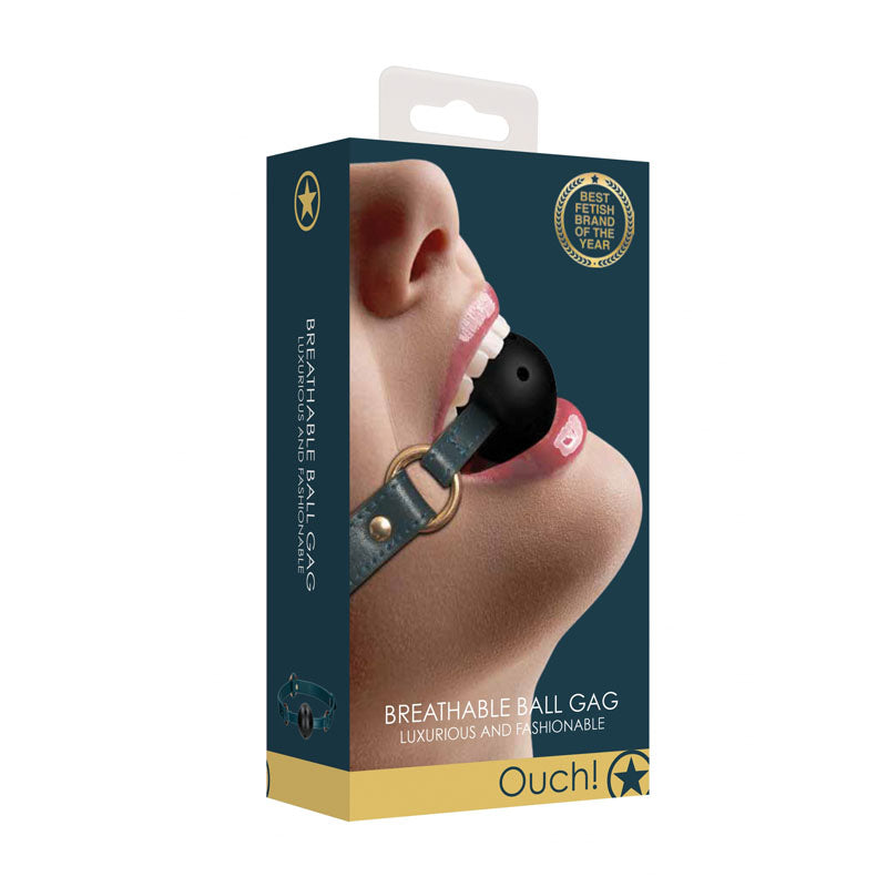 OUCH! Halo - Breathable Ball Gag - Green Mouth Restraint Shots Toys