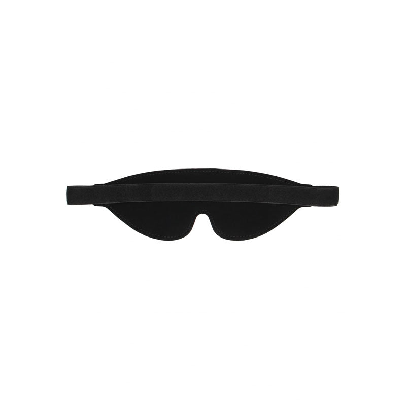 OUCH! Black & White Bonded Leather Eye-Mask ''Ouch'' - Black Eye Restraint Shots Toys