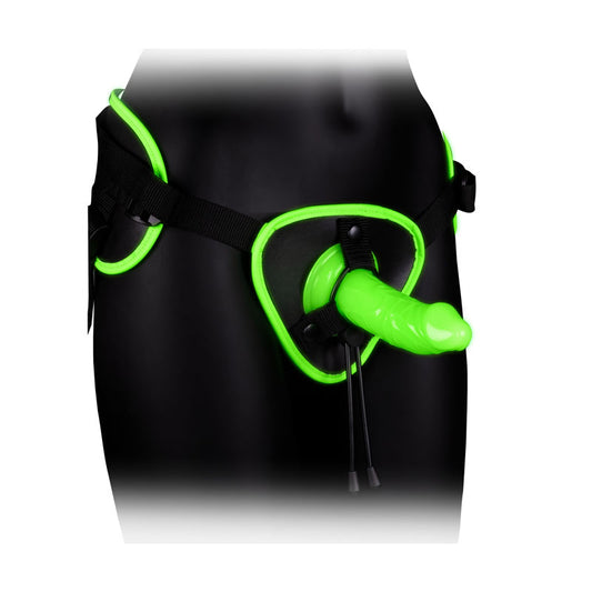 OUCH! Glow In The Dark Strap-on Harness - Glow in Dark 14.5 cm Strap-On Green / 50 - Club X