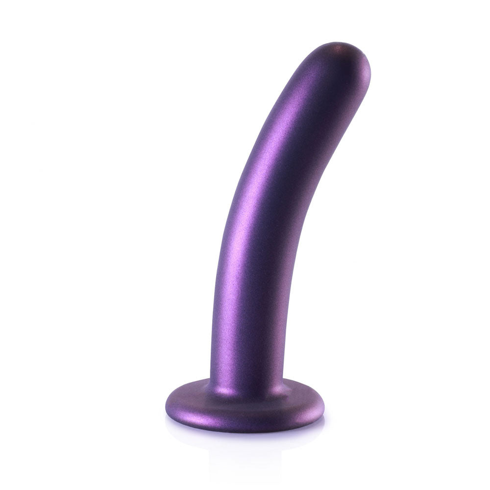OUCH! Smooth Silicone G-Spot Dildo - 6'' / 14.5 cm - Metallic Purple 14.5 cm Dildo Shots Toys