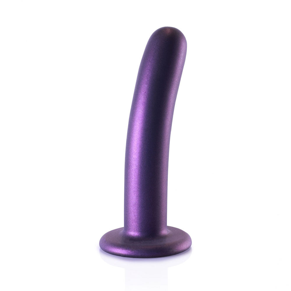 OUCH! Smooth Silicone G-Spot Dildo - 6'' / 14.5 cm - Metallic Purple 14.5 cm Dildo Shots Toys