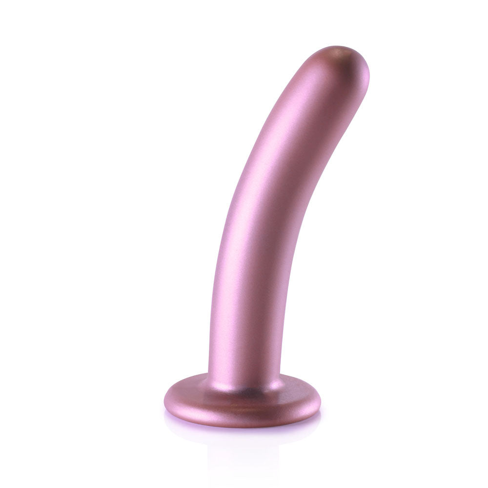 OUCH! Smooth Silicone G-Spot Dildo - 6'' / 14.5 cm - Rose Gold 14.5 cm Dildo Shots Toys
