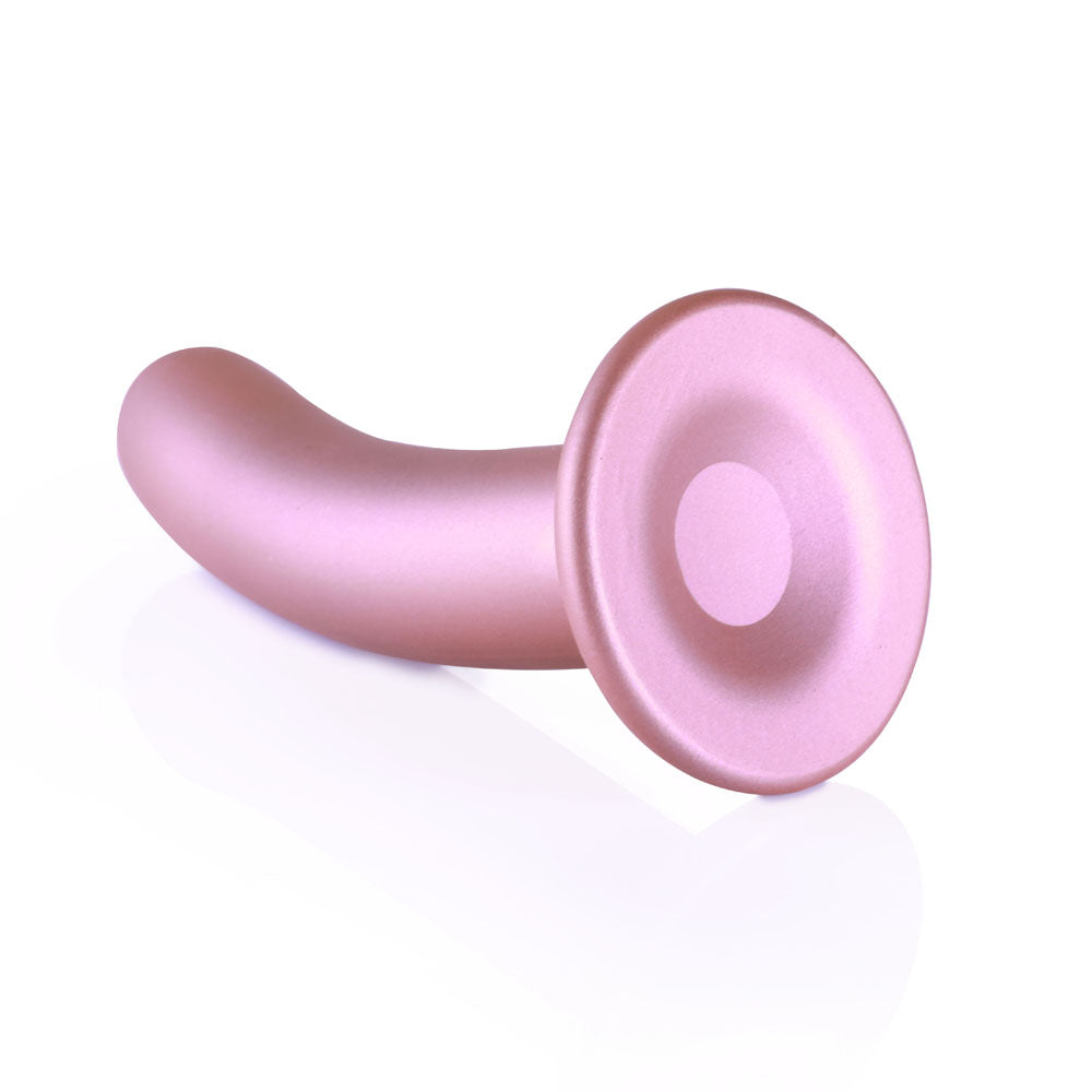 OUCH! Smooth Silicone G-Spot Dildo - 6'' / 14.5 cm - Rose Gold 14.5 cm Dildo Shots Toys
