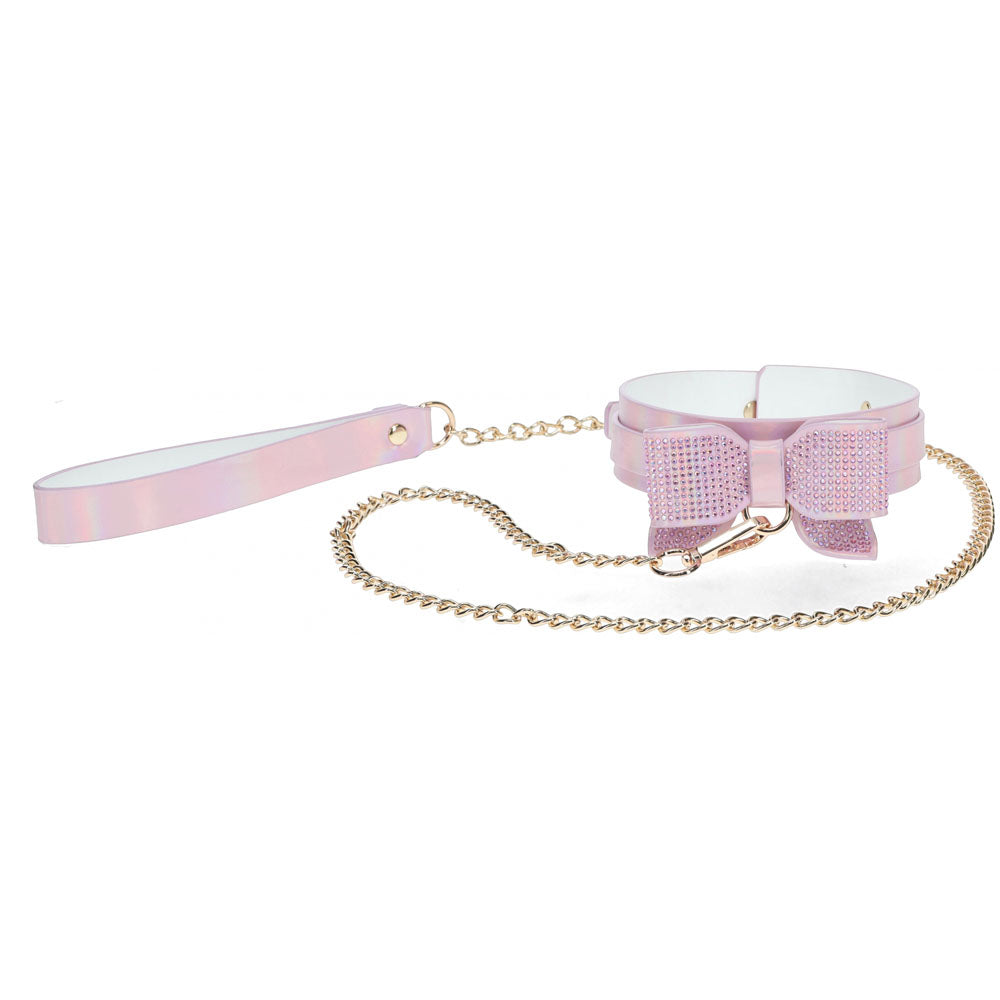 OUCH! Paris Collection - Collar with Leash - Pink Restraint Shots Toys