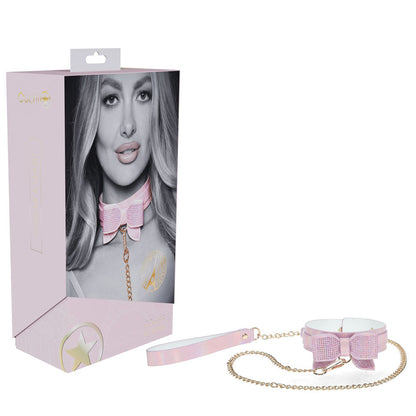 OUCH! Paris Collection - Collar with Leash - Pink Restraint Shots Toys