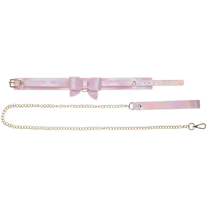 OUCH! Paris Collection - Collar with Leash - Pink Restraint Shots Toys