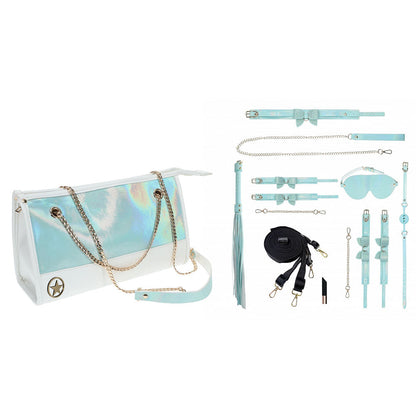 OUCH! Paris Collection - Kit with Bag - Baby Blue Bondage Set with Bag - 8 Piece Kit Shots Toys