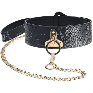 OUCH! Florence Collection - Collar with Leash - Black Restraint Shots Toys