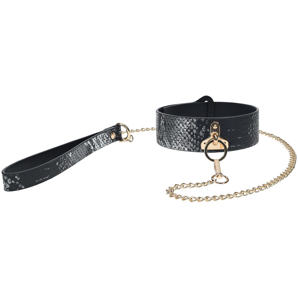 OUCH! Florence Collection - Collar with Leash - Black Restraint Shots Toys