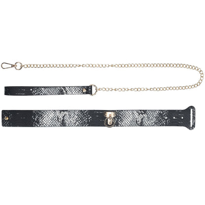 OUCH! Florence Collection - Collar with Leash - Black Restraint Shots Toys
