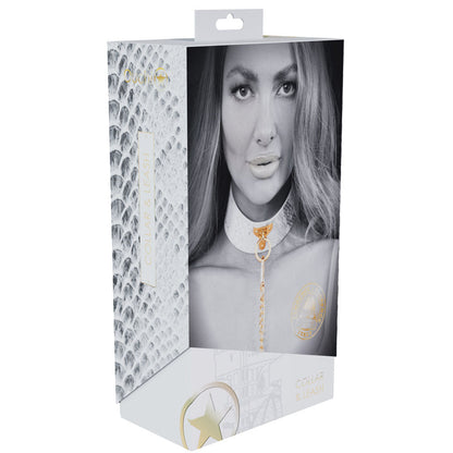 OUCH! Florence Collection - Collar with Leash - White Restraint Shots Toys