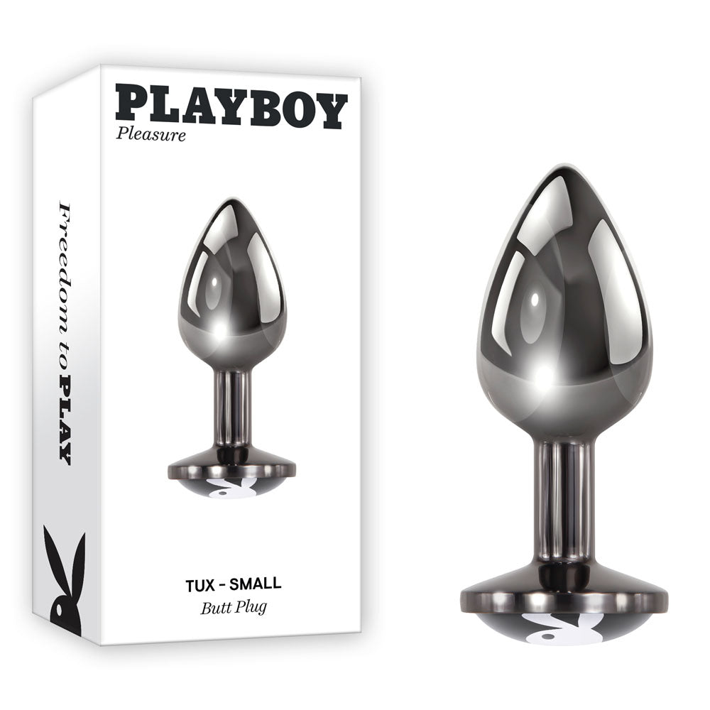 Playboy Pleasure TUX - Small - Metal 7.4 cm Small Butt Plug Playboy Pleasure