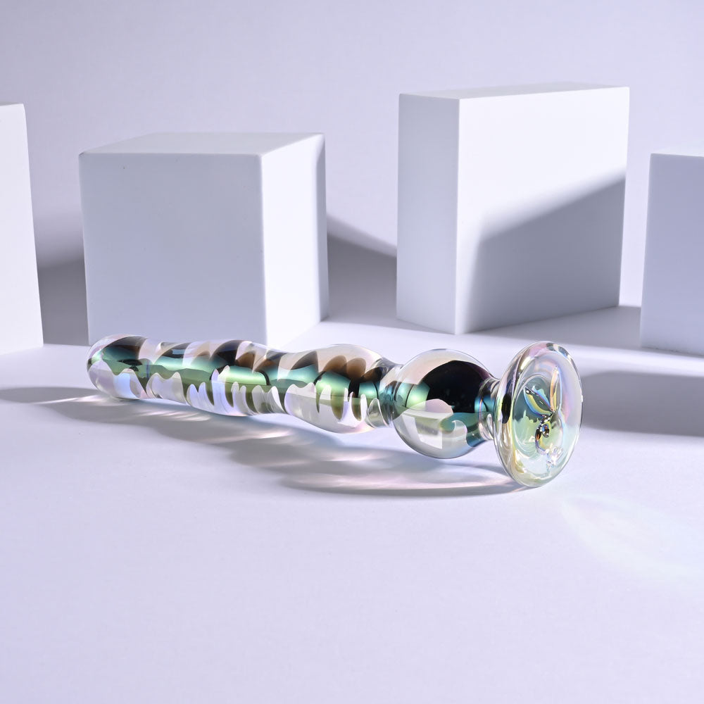 Playboy Pleasure JEWELS WAND - Clear Glass 20.3 cm Dildo Playboy Pleasure