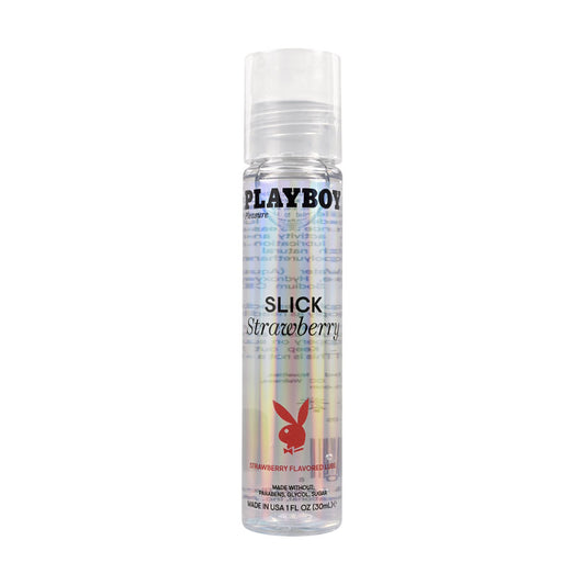 Playboy Pleasure SLICK STRAWBERRY - 30 ml - Strawberry Flavoured Water Based Lubricant - 30 ml Bottle Default Title - Club X