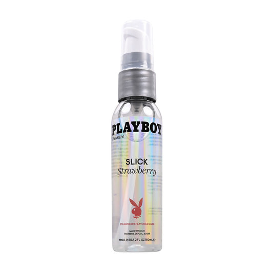 Playboy Pleasure SLICK STRAWBERRY - 60 ml - Strawberry Flavoured Water Based Lubricant - 60 ml Bottle Default Title - Club X