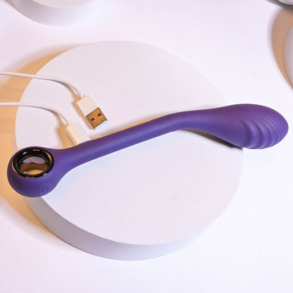 Playboy Pleasure SPOT ON - Purple 22.6 cm USB Rechargeable Poseable G-Spot Vibrator Playboy Pleasure