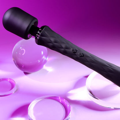 Playboy Pleasure ROYAL - Black 29.2 cm USB Rechargeable Massage Wand Playboy Pleasure