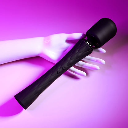 Playboy Pleasure ROYAL - Black 29.2 cm USB Rechargeable Massage Wand Playboy Pleasure