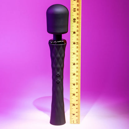 Playboy Pleasure ROYAL - Black 29.2 cm USB Rechargeable Massage Wand Playboy Pleasure
