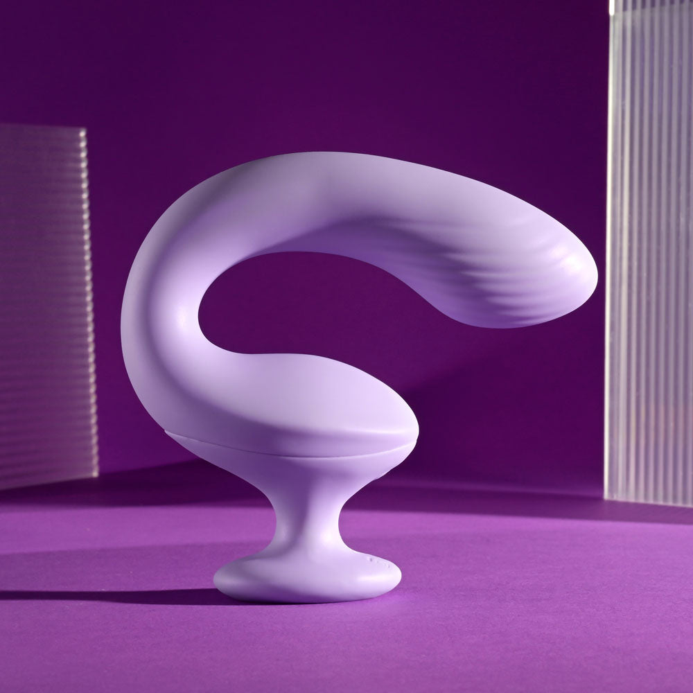 Playboy Pleasure REV ME UP - Purple USB Rechargeable Dual Motor Curved Vibrator Playboy Pleasure