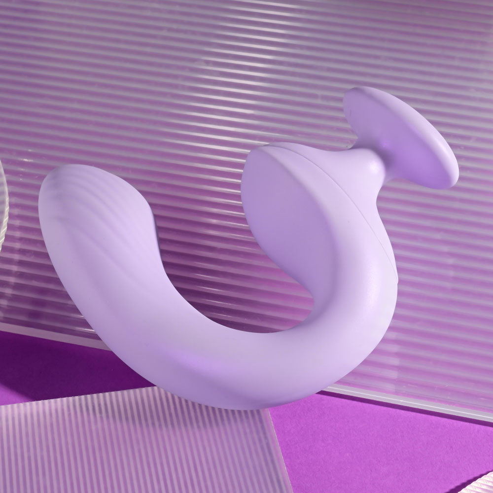 Playboy Pleasure REV ME UP - Purple USB Rechargeable Dual Motor Curved Vibrator Playboy Pleasure