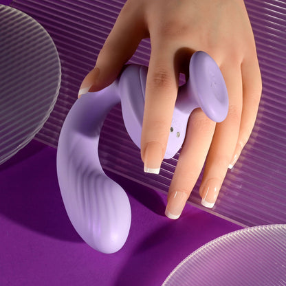 Playboy Pleasure REV ME UP - Purple USB Rechargeable Dual Motor Curved Vibrator Playboy Pleasure