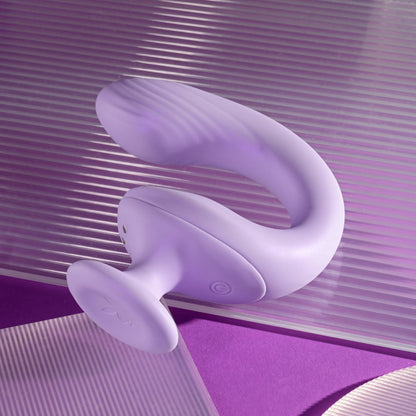 Playboy Pleasure REV ME UP - Purple USB Rechargeable Dual Motor Curved Vibrator Playboy Pleasure