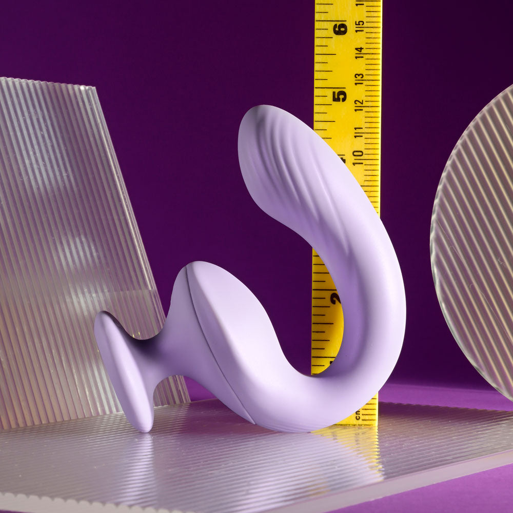 Playboy Pleasure REV ME UP - Purple USB Rechargeable Dual Motor Curved Vibrator Playboy Pleasure