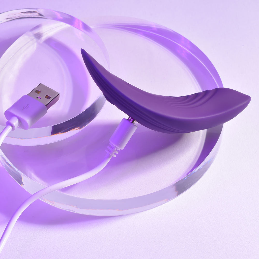 Playboy Pleasure OUR LITTLE SECRET - Purple USB Rechargeable Panty Vibrator with Wireless Remote Control Playboy Pleasure