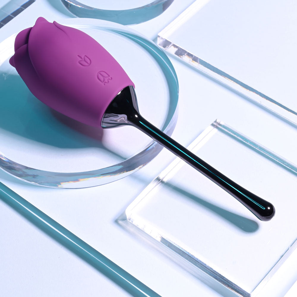 Playboy Pleasure PETAL - Purple USB Rechargeable Flicking Stimulator Playboy Pleasure