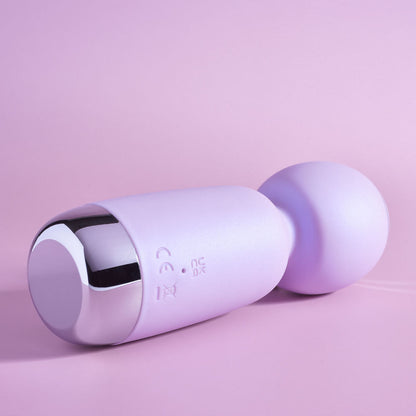 Playboy Pleasure ROYAL MINI - Lilac 12.5 cm USB Rechargeable Mini Wand Vibrator Playboy Pleasure